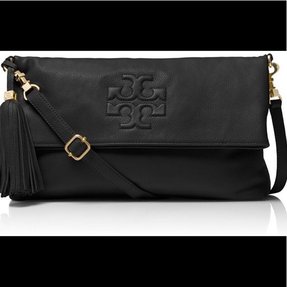 Tory Burch Handbags - Tory Burch Thea Foldover Crossbody in Black